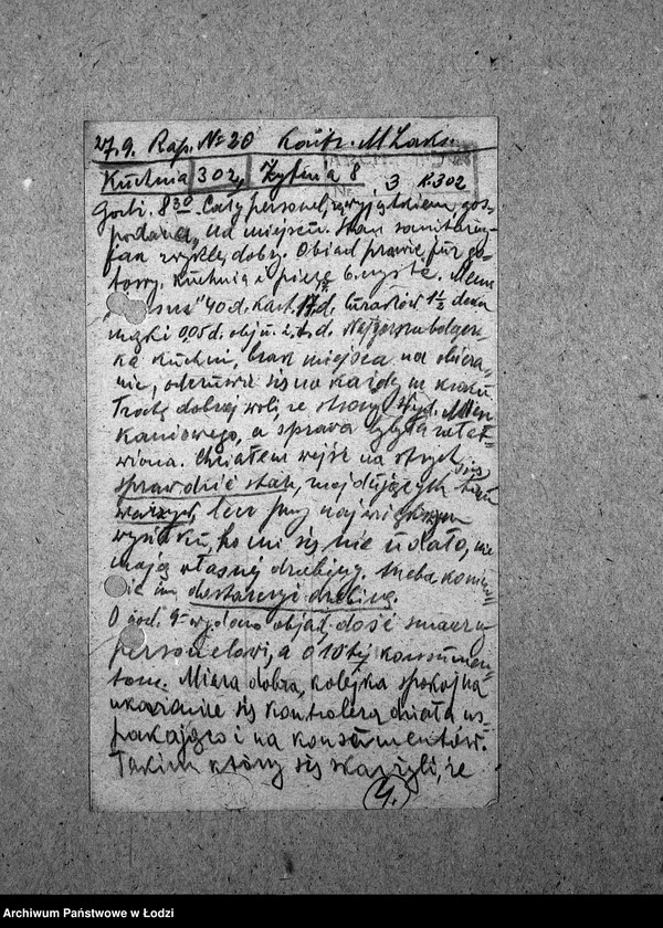 Obraz 7 z jednostki "[Kuchnia nr 302, ul. Żytnia 8. Kuchnia, ul. Żytnia 20. Działalność kuchni, personel, konsumenci, kontrole]"