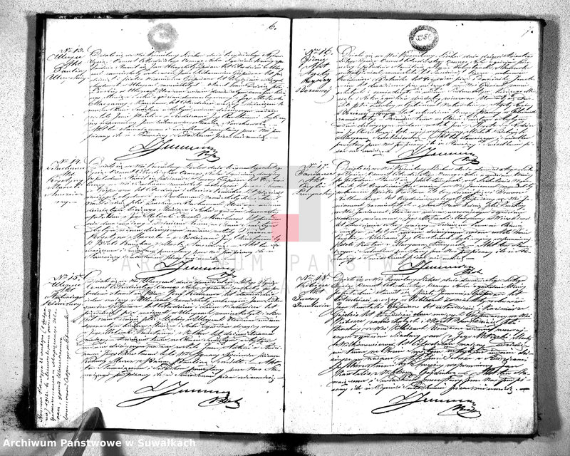 Obraz 6 z jednostki "Księga Duplikat Urodzonych, Zmarłych i Zaślubionych Parafii Liszkowskiej w Powiecie Seyneńskim Gubernii Augustowskiey Rok 1848"