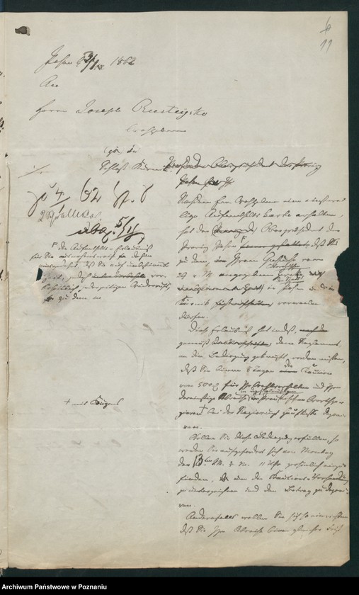 Obraz 16 z jednostki "A. betr. Josef Rusteyko, Bibliothekar des Grafen Johann Działyński"