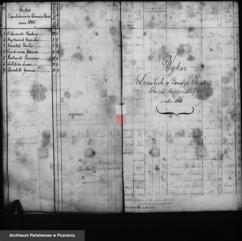 Obraz 9 z jednostki "Duplicati baptisatorum, copulatorum, mortuorum"