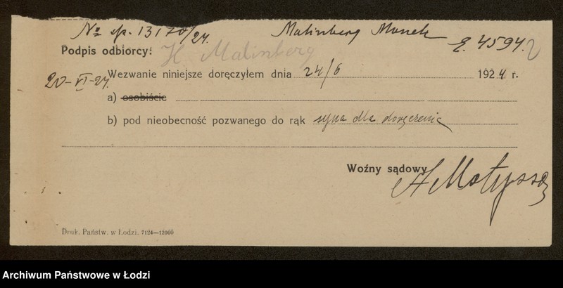 Obraz 4 z jednostki "Moszek Malinberg- sprzedaż art. kolonialnych, spożywczych i owoców"