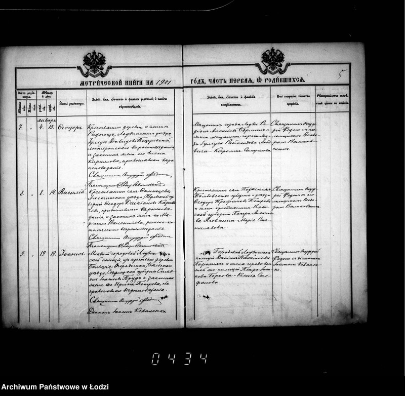 Obraz 9 z jednostki "Księga metrykalna aktów urodzeń, małżeństw i zgonów"