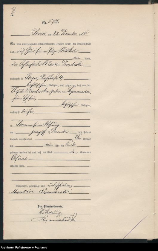 Obraz 11 z jednostki "Księga miejscowa urodzeń"