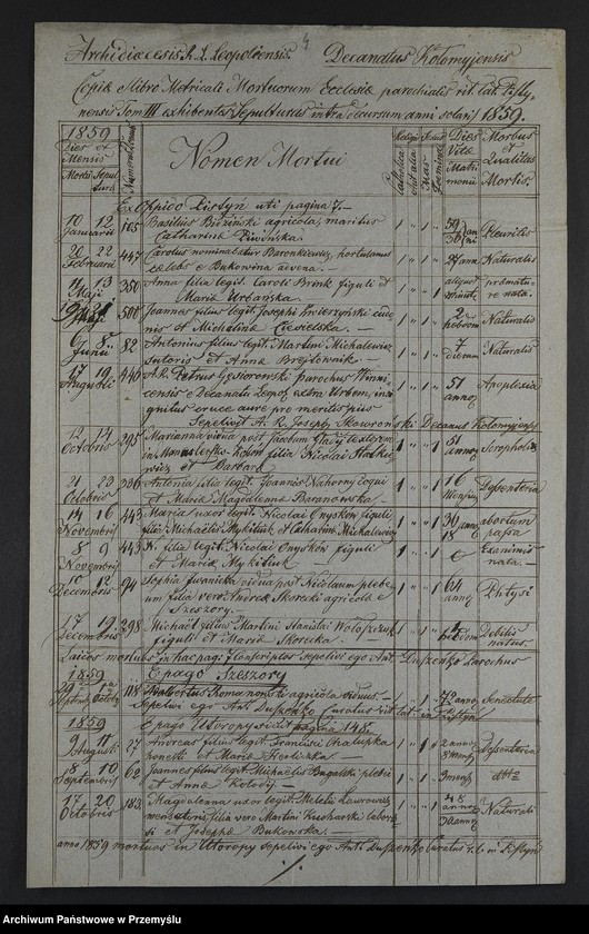 Obraz 6 z jednostki "[Odpisy ksiąg zgonów parafii rzymskokatolickiej Pistyń z lat 1857-1860, 1863-1865]"