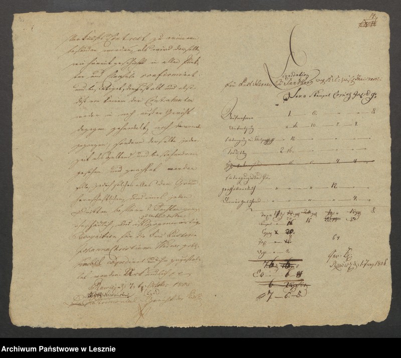 Obraz 3 z jednostki "Potwierdzenie sprzedaży-kupna pomiędzy rzeźnikiem Stephan Janiszewski i panią pastorową Johanna Christiana Werner geb. Knebel"