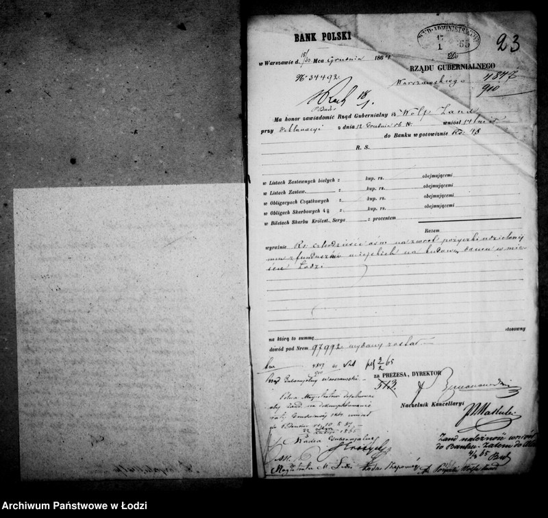 Obraz 19 z jednostki "Akta w przedmiocie pożyczki bankowej Wolfa Zanda"