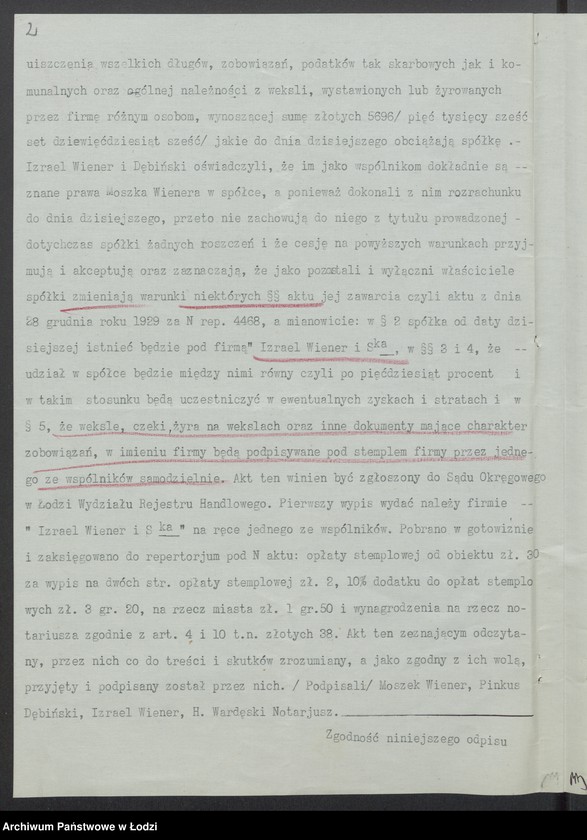 Obraz 4 z jednostki "Izrael Icek Winer, Pinkus Dębiński – sprzedaż galanterii"