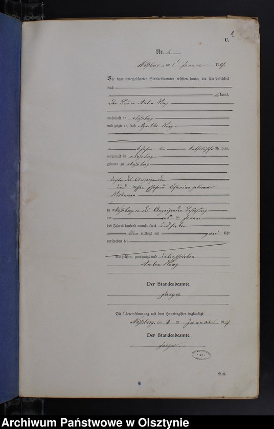 image.from.unit.number "Sterbe-Neben-Register Nr 1 - 19"