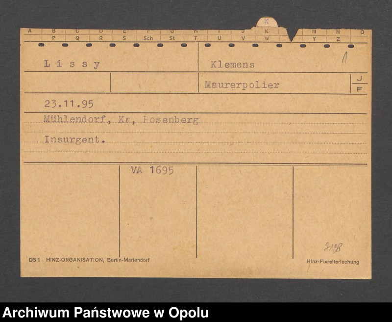 Obraz 3 z jednostki "[Lissy Klemens, ur. 23.11.1895 r., zam. Mühlendorf]"