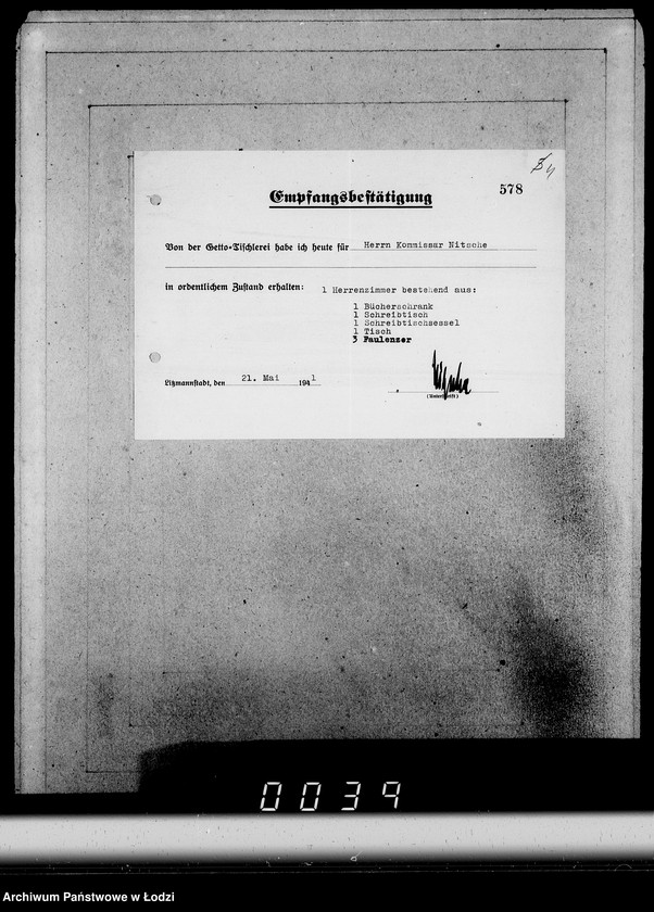 Obraz 8 z jednostki "Konto 00, Kom 1-65 [Zamówienia i rachunki za meble biurowe i sprzęty domowe]"