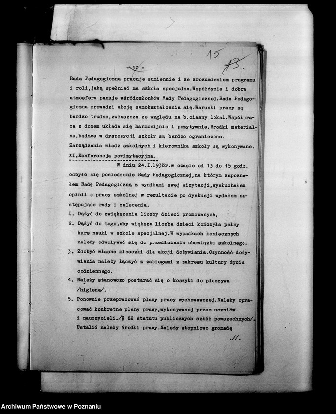 Obraz 19 z jednostki "[Sprawozdania z wizytacji szkół specjalnych, kursów wakacyjnych WKN i tym podobne]"