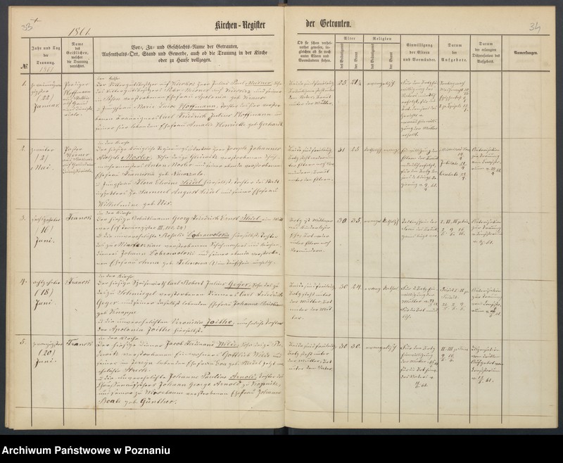 Obraz 20 z jednostki "Duplikat der Taufregister, Trauregister, Todtenregister"