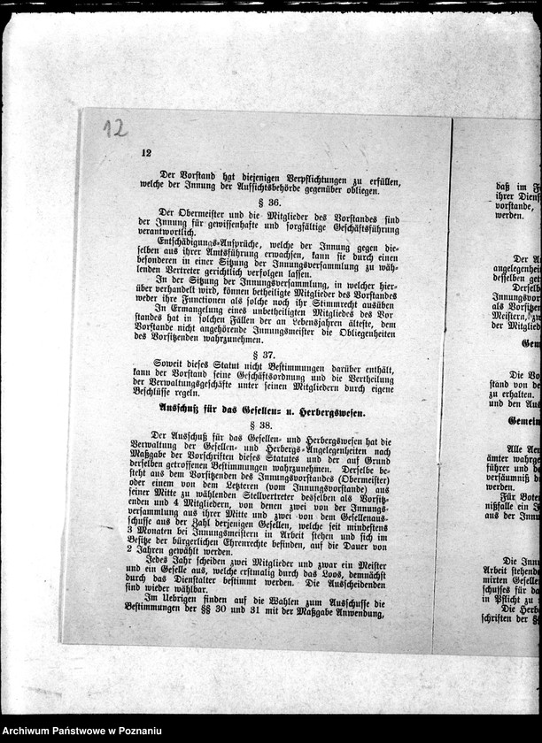 Obraz 15 z jednostki "Statut der Böttcher-Meister-Innung zu Posen"