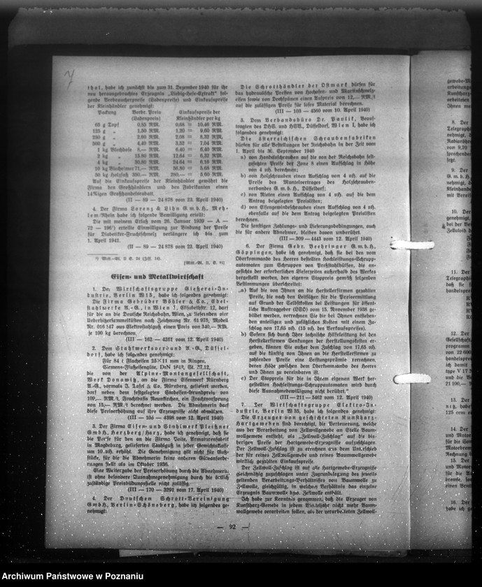 Obraz 11 z jednostki "Mitteilungsblatt für die Preisbildung"