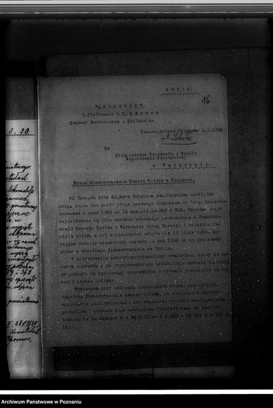 Obraz 20 z jednostki "Zakłady mechaniczne "Agromech" Poznań-Sołacz-Urbanowo nr woj. kotła 6431"