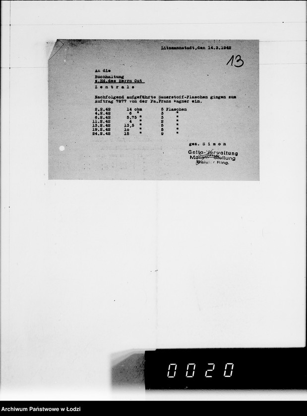 Obraz 17 z jednostki "W. [rachunki za dostawy towarów dla Getta]"