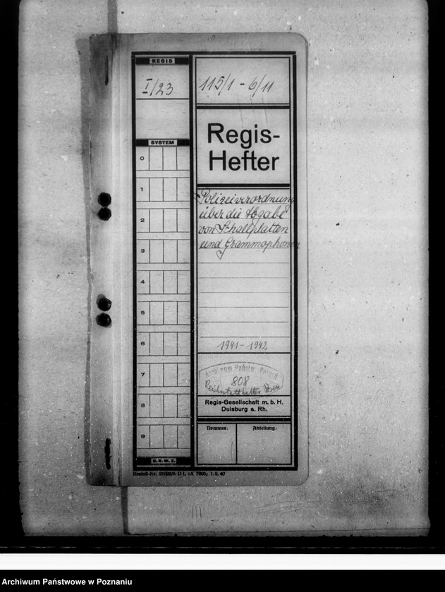 Obraz 4 z jednostki "Polizei verordnung über die Abgabe von Schaltplatten und Gramophonen"