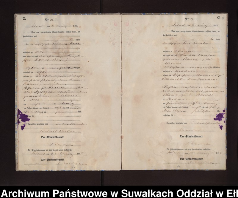 image.from.unit.number "Sterbe-Neben-Register des Preussischen Standes-Amtes Neuhoff Kreis Loetzen"
