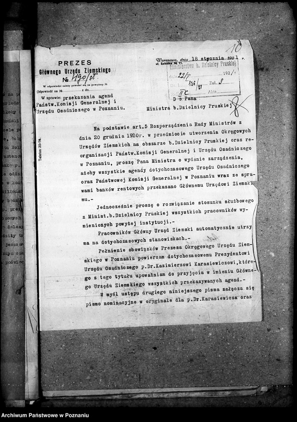 image.from.unit.number "Sprawy agrarnej reformy Urząd Osadniczy - organizacja"