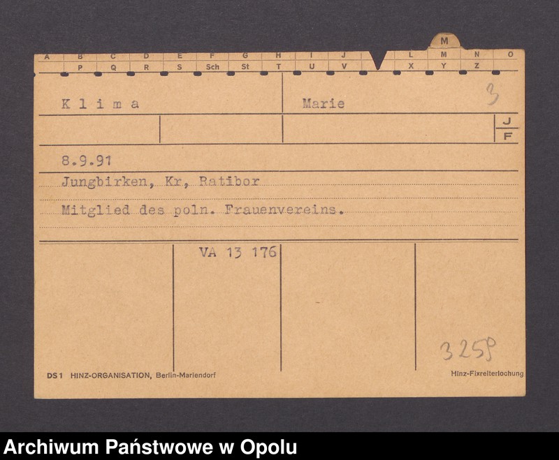 Obraz 5 z jednostki "[Klima Maria, ur. 08.09.1899 Gamow lub 08.09.1891]"