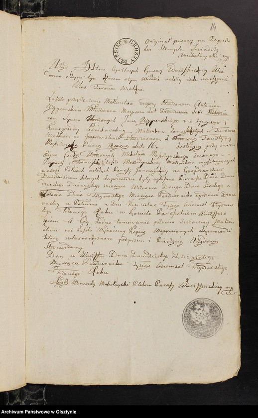 image.from.unit.number "Annexa Slubne z parafii Janowieckiey Obwodu Mławskiego z Roku 1833"