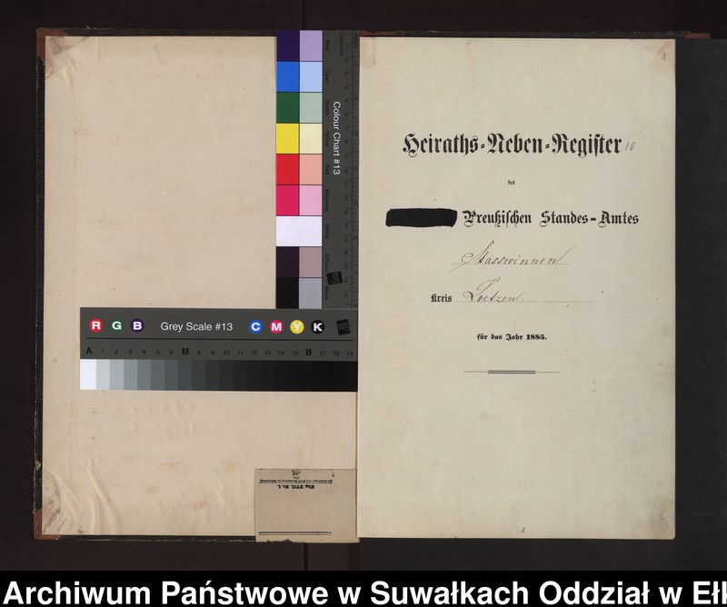 image.from.unit.number "Heiraths-Neben-Register des Preussischen Standes-Amtes Stasswinnen Kreis Loetzen"
