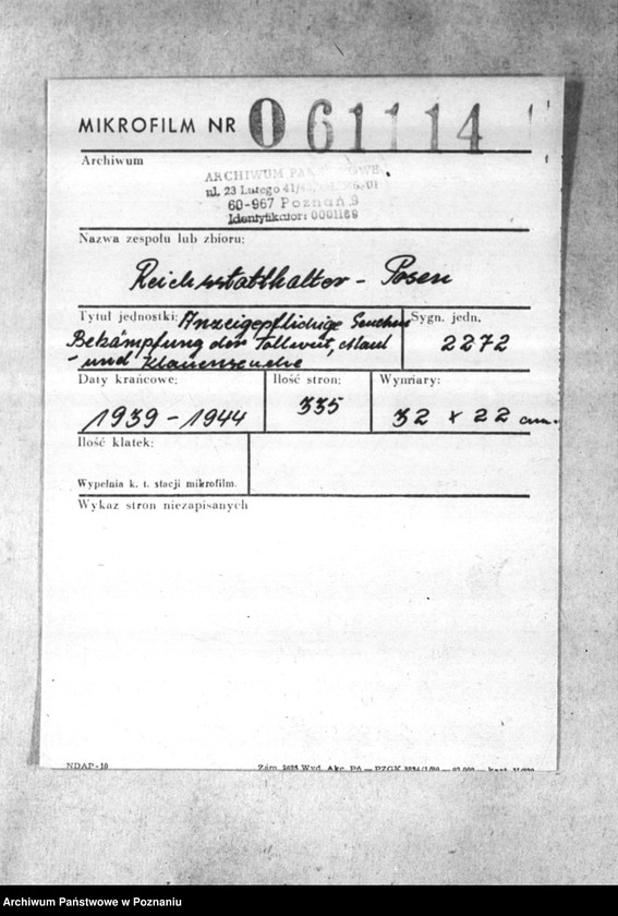 Obraz 2 z jednostki "Anzeigeflichtige Seuchen. Bekämpfung der Tollwut, Maul- und Klauenseuche"