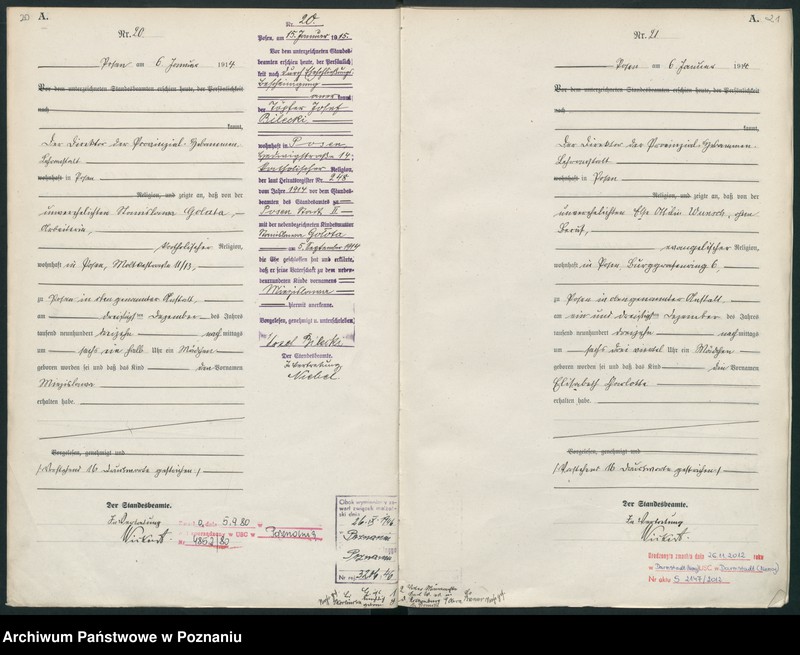 Obraz 13 z jednostki "Księga miejscowa urodzeń tom I [Rejestr główny urodzeń]"