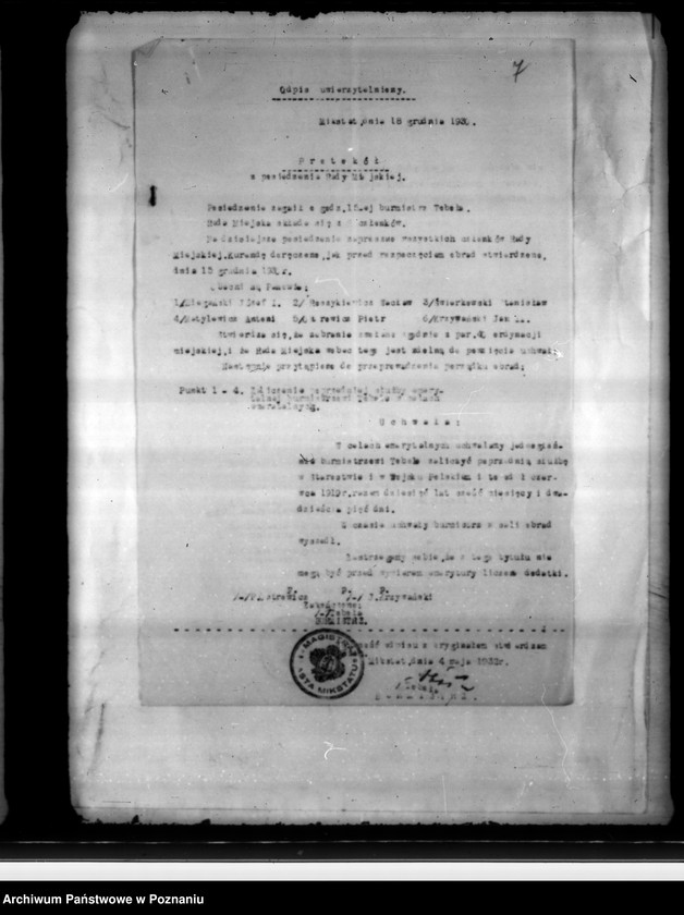 Obraz 11 z jednostki "Członkowie magistratu i radni miasta Mikstatu"