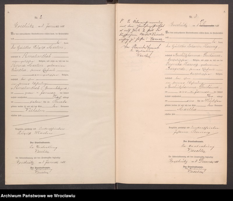 image.from.unit.number "księga urodzeń Urzędu Stanu Cywilnego w Goszczu (Goschütz) 1900"