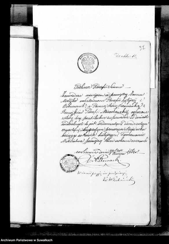 image.from.unit.number "Anneksa Aktów Ślubnych Parafii Mirosławskiej z roku 1868"