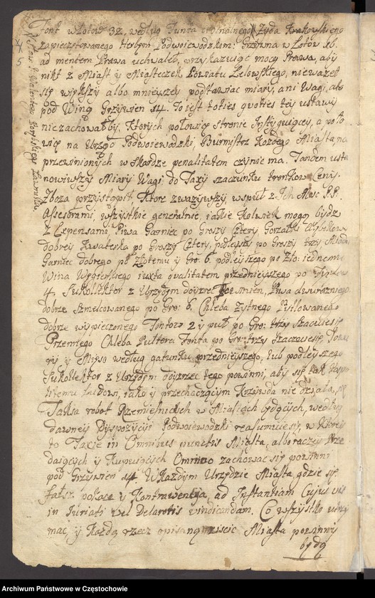 image.from.collection.number "Najcenniejsze i najciekawsze dokumenty w zasobie Archiwum Państwowego w Częstochowie"