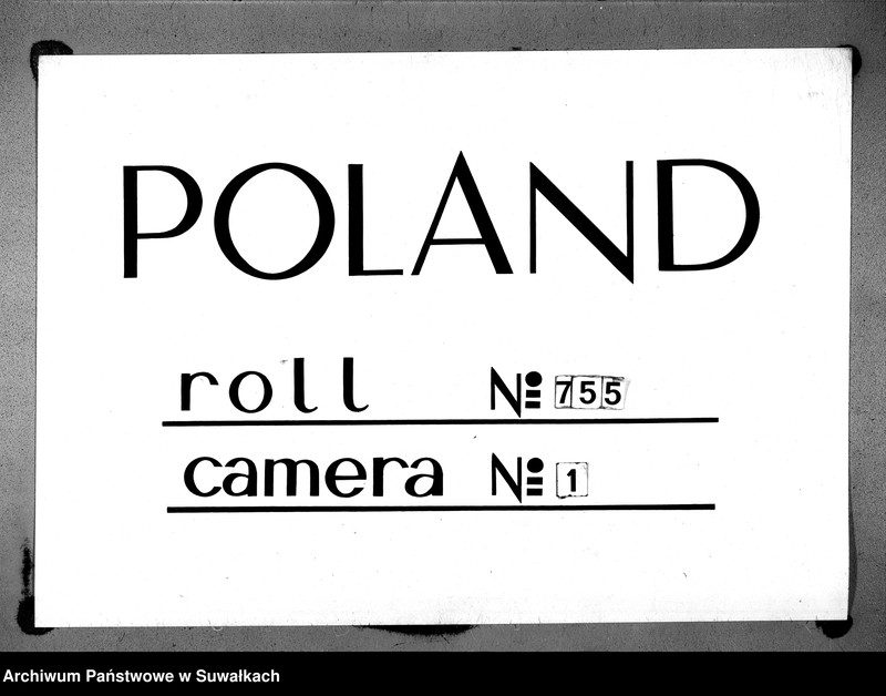 Obraz 1 z jednostki "Księga duplikat urodzonych, zaślubionych i zmarłych urzędnika stanu cywilnego, parafyi suwalskiey na rok 1832"