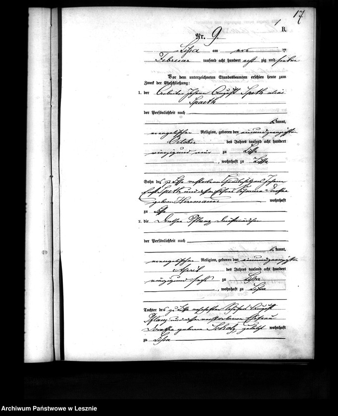 Obraz 20 z jednostki "[Księga małżeństw]"