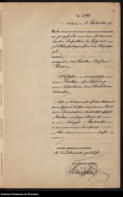 image.from.unit.number "Sterbe-Haupt-Register Breslau I 1905 Band 7"