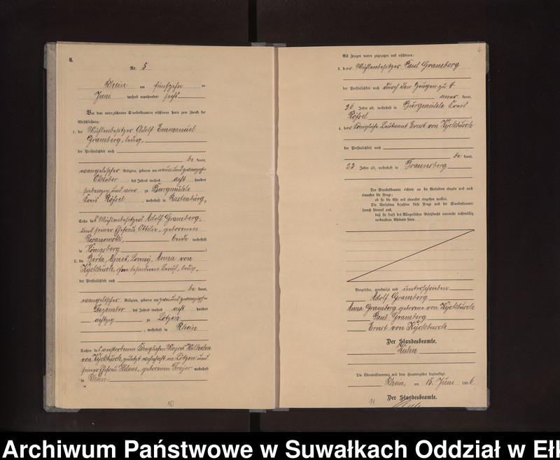 image.from.unit.number "Heirats-Neben-Register des Preussischen Standes-Amtes Rhein Kreis Lötzen"