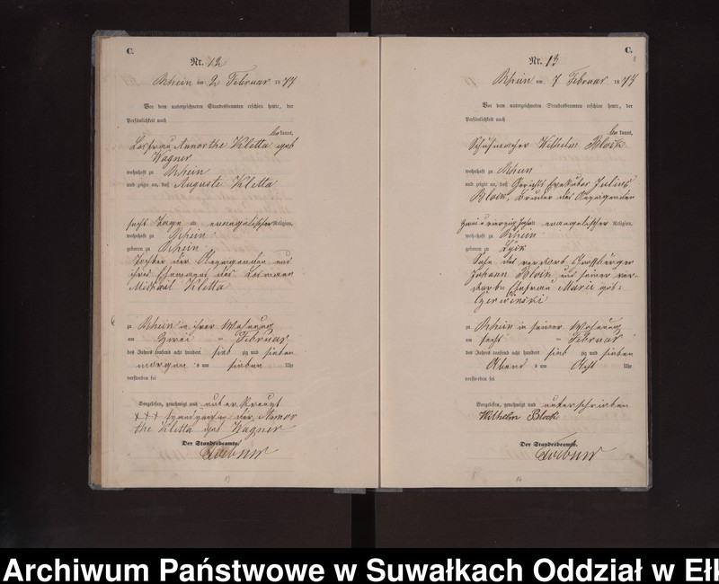 image.from.unit.number "Sterbe-Haupt-Register des Preussischen Standes-Amtes Rhein Kreis Loetzen"