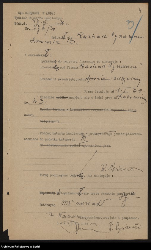 Obraz 6 z jednostki "Rachmil Cynamon- sprzedaż cielęciny"