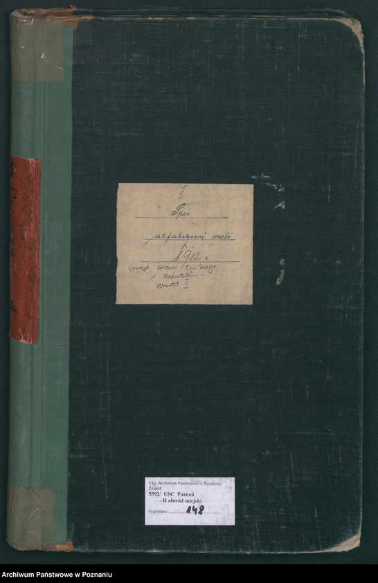 Obraz 2 z jednostki "Spis alfabetyczny małżeństw za 1912"