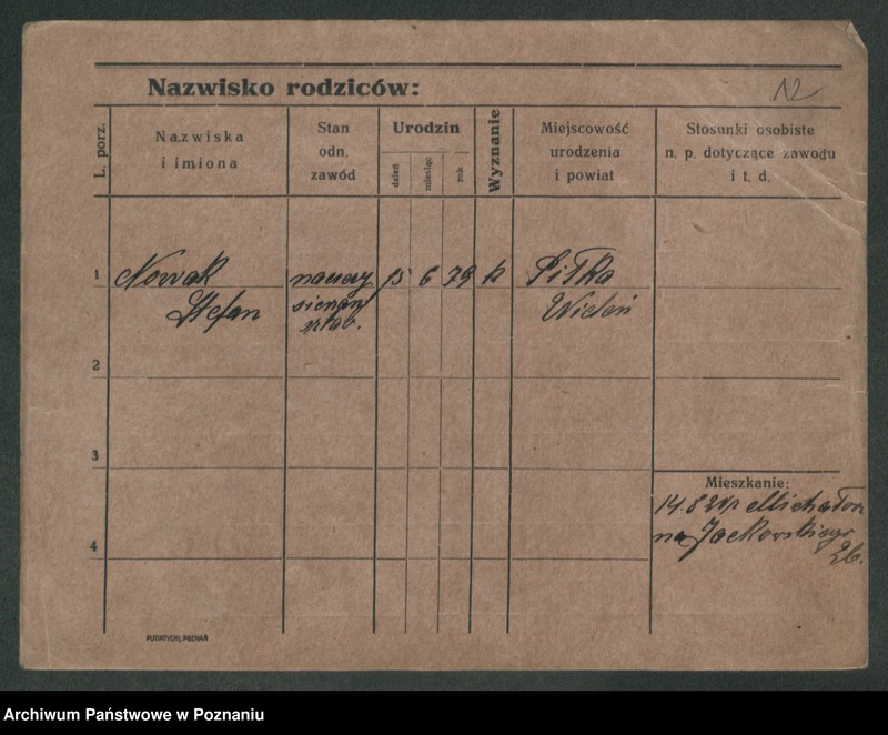 Obraz 14 z jednostki "Nowak od Stefan (żonaci i wdowy)"