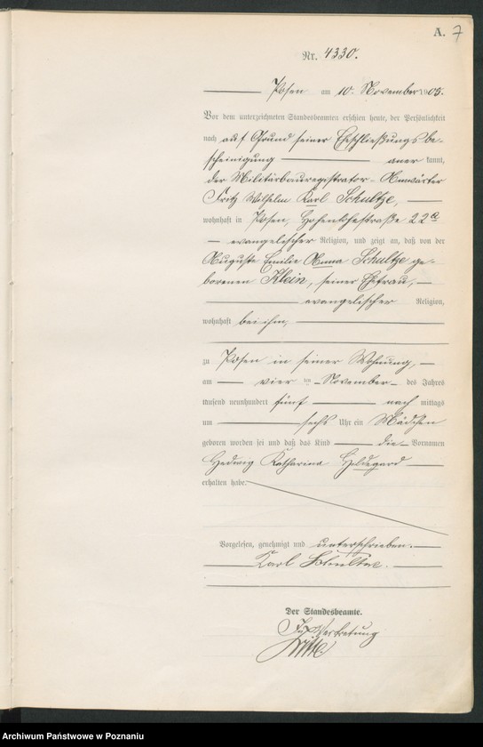 Obraz 9 z jednostki "Księga miejscowa urodzeń tom IX"