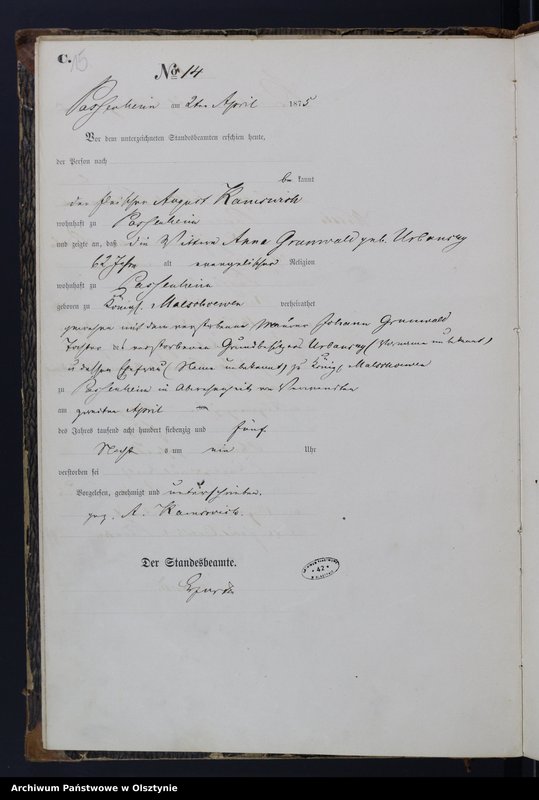 image.from.unit.number "Haupt-Sterbe-Register Nr 1 - 58"
