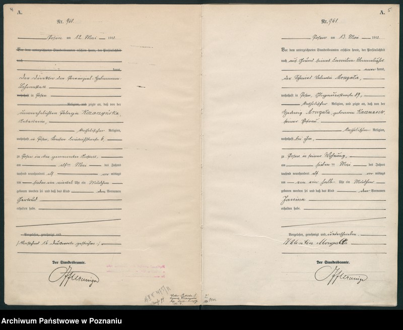 Obraz 5 z jednostki "Księga miejscowa urodzeń tom III [Rejestr główny urodzeń]"