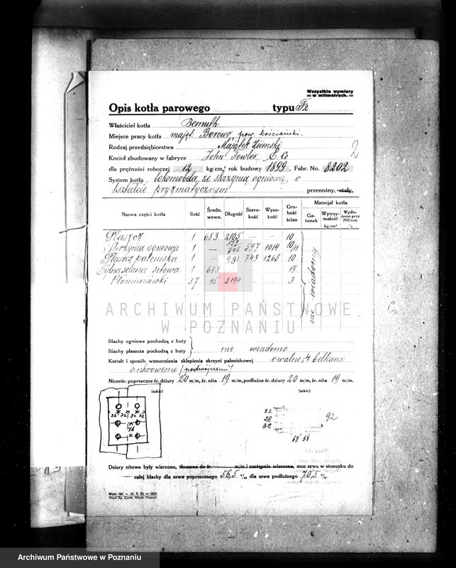 Obraz 6 z jednostki "Majątek Borowo pow. kościański, własność O. Bernuthe nr woj. kotła 5855"