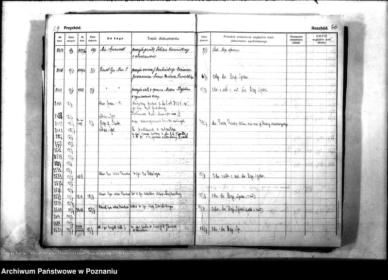 Obraz 19 z jednostki "[Dziennik podawczy] rok 1920 - L.dz."