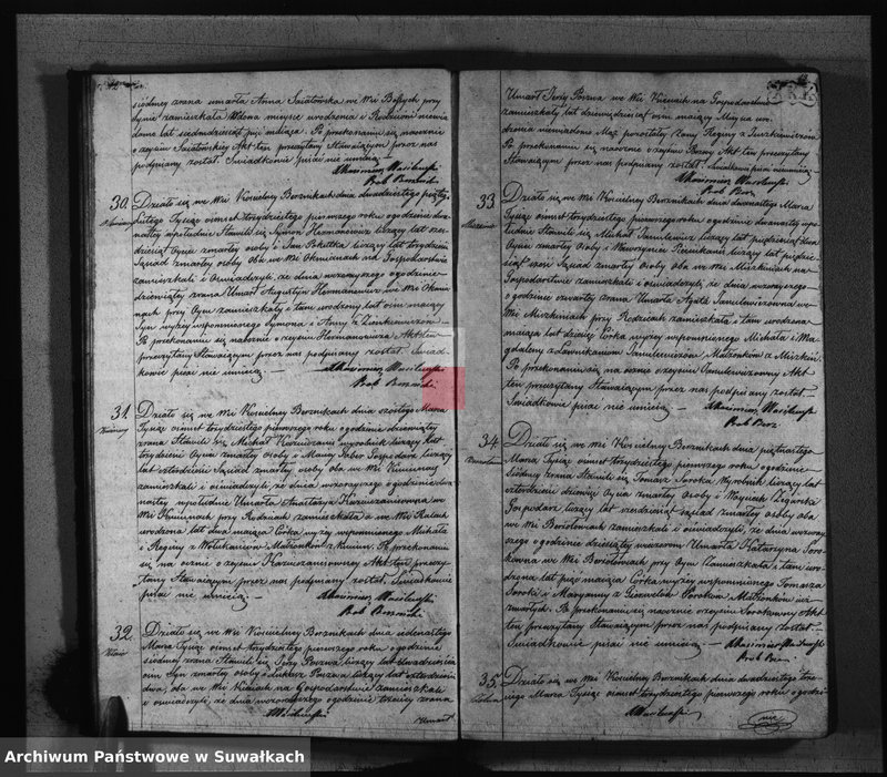 Obraz 10 z jednostki "Duplikat Aktów Stanu Cywilnego- Urodzonych, Zaślubionych i Zeszłych Katolików w Parafij Berznickiej z roku 1831."