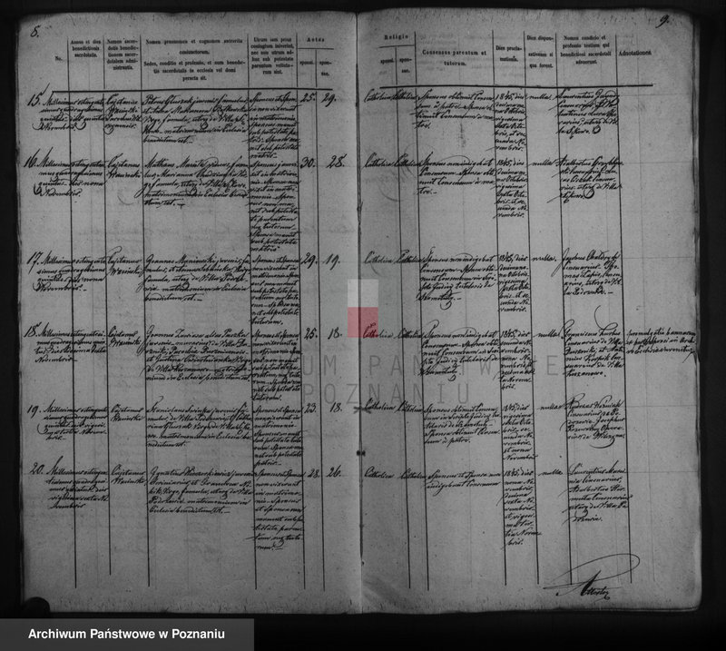 Obraz 7 z jednostki "Duplicat copulatorum, baptisatorum, mortuorum"