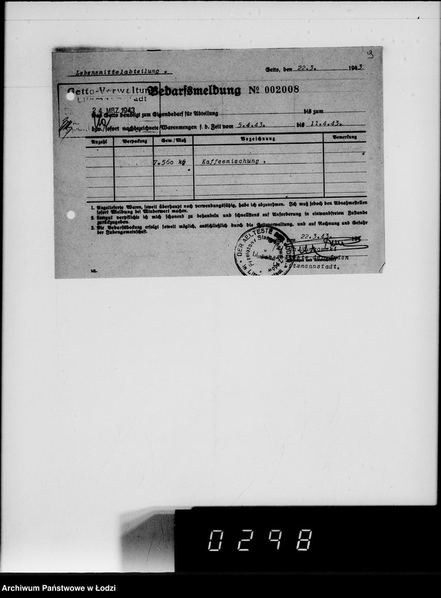 Obraz 13 z jednostki "Lebensmitteleinkauf. Aufträge, [Lieferscheinen und Rechnungen] 19281-19330"