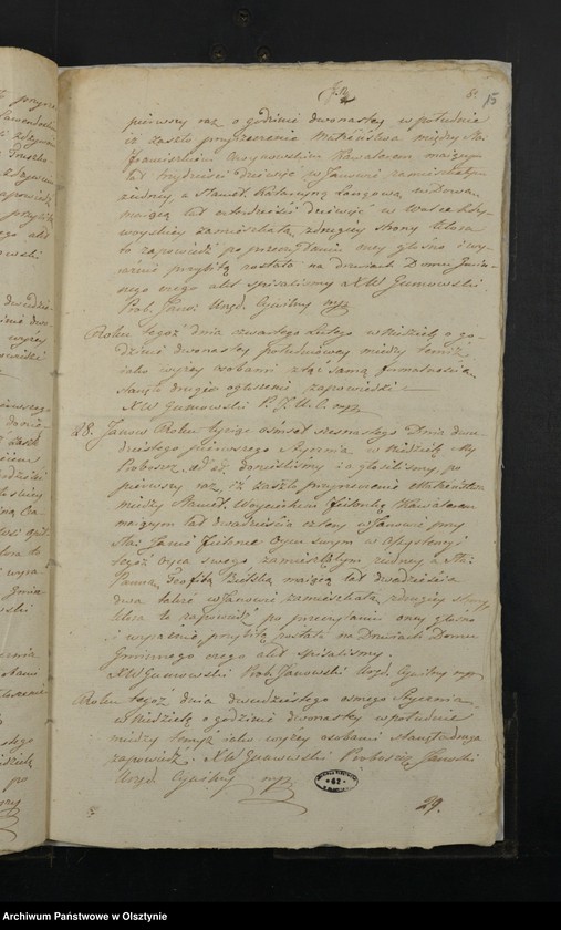 image.from.unit.number "Akta Zapowiedzi Gmina Janow powiat przasnyski z roku 1815-o/16"