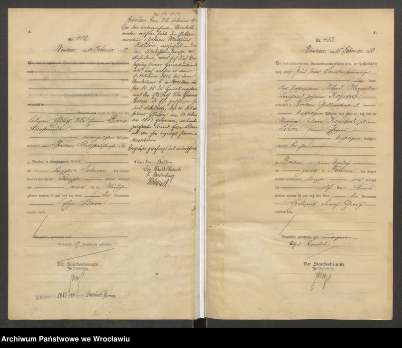 image.from.unit.number "Geburts-Haupt-Register Breslau IV 1913 Band 2"